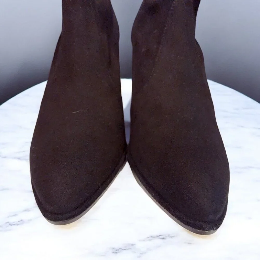 NIB Stuart Weitzman Landmark Over-the-Knee Black Suede Boots